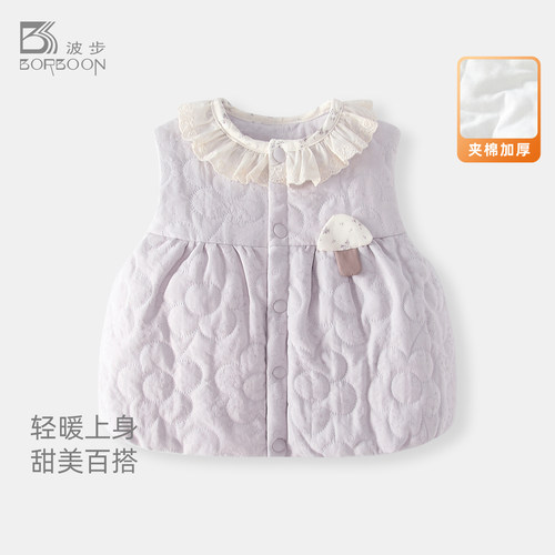 宝宝棉马甲女童夹棉背心衣服