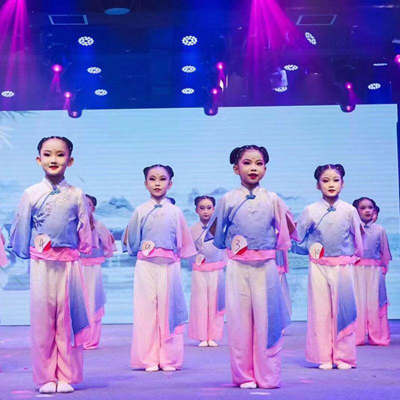 云川之舞儿童舞蹈演出服元旦舞台古典舞秧歌女童仙气飘逸表演服新