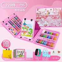 Розовый набор, фартук, нарукавники, часы, 228 шт