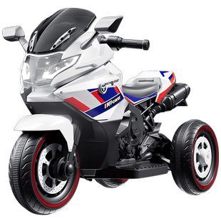 儿童电动车摩托车男孩充电三轮车宝宝可坐玩具车遥控双驱动电瓶车