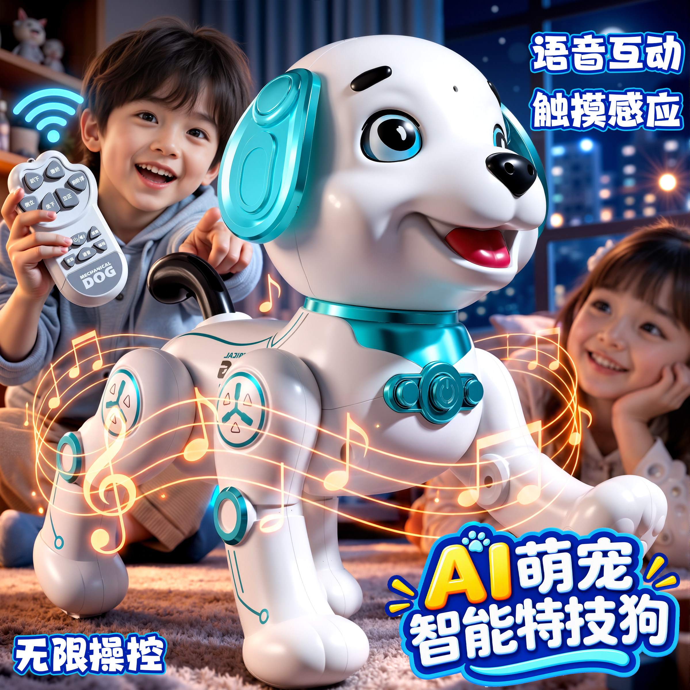 智能机器狗!【唱歌跳舞会走路】