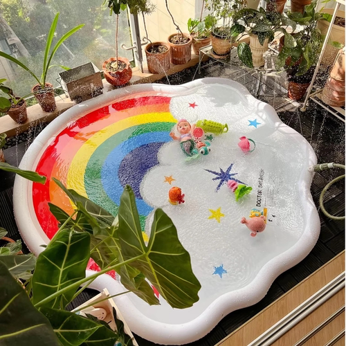 彩虹喷水垫【家长放心的泳池！】