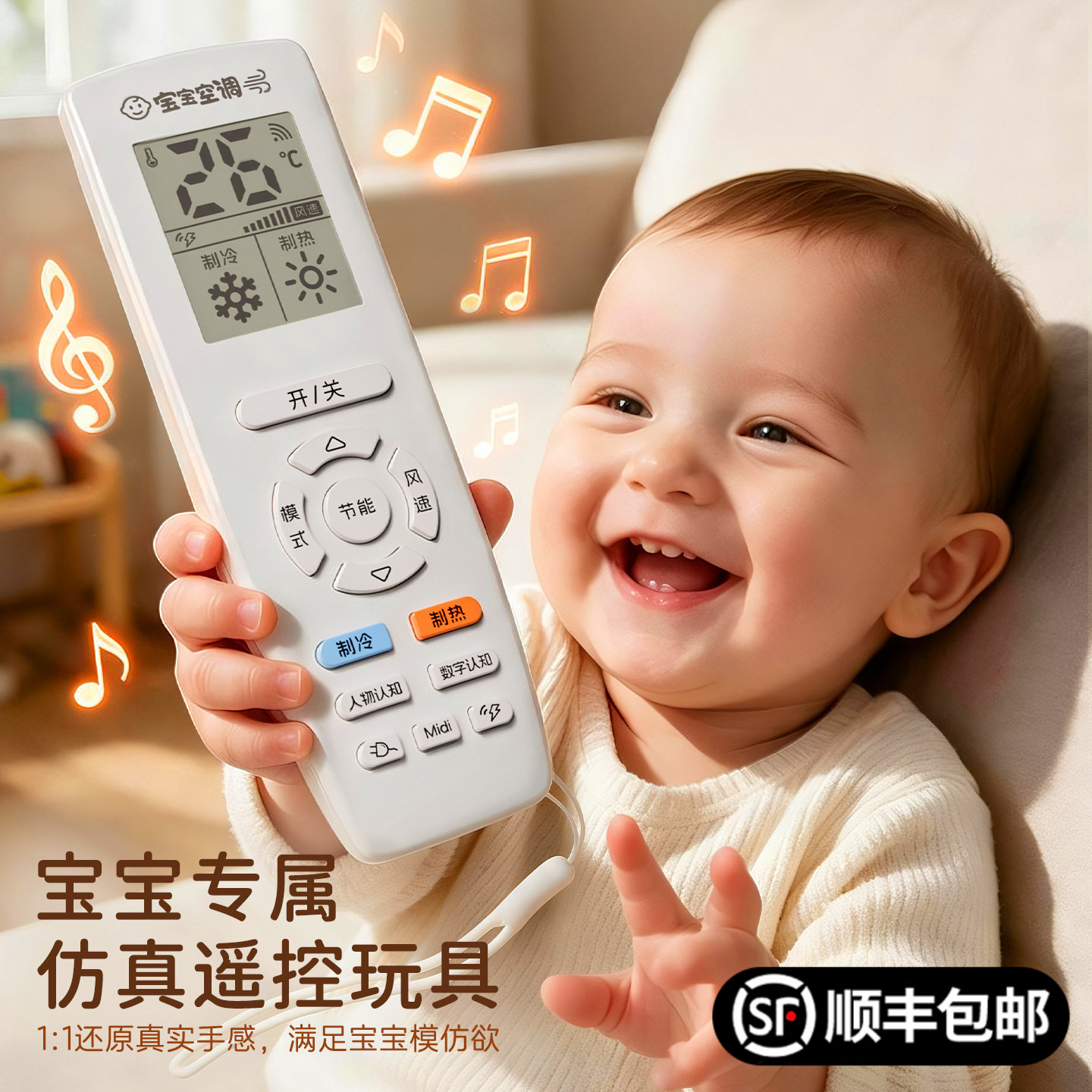 哄娃神器！宝宝启蒙仿真遥控器图片