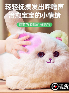 趣巢抱抱喵仿真猫咪玩具玩偶模型电动宠物会叫儿童女孩子生日礼物
