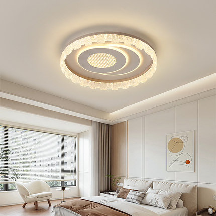 轻奢卧室灯2025年新款圆形压克力房间吸顶灯LED广东中山灯具