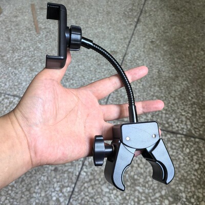 金属软管万向弯曲调节桌面支架直播三脚架转接延长配件多功能主播支撑夹子头手机俯拍桌子书法讲网课创意支架