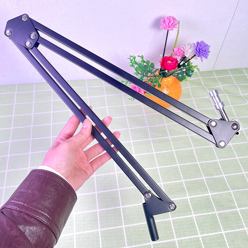 金属悬臂支架手机麦克风监控摄像头桌面悬臂架万向拍照摄影直播折叠悬臂支撑架