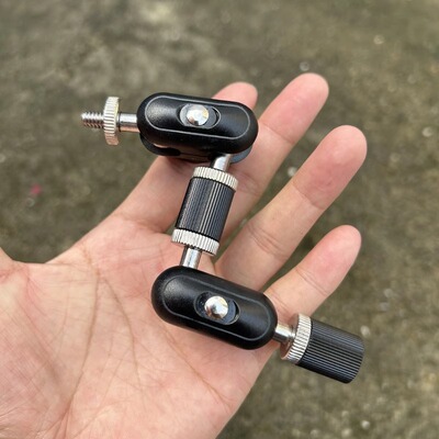1/4万向豌豆荚三脚架配件替换头手机支架转接头360度相机花生夹