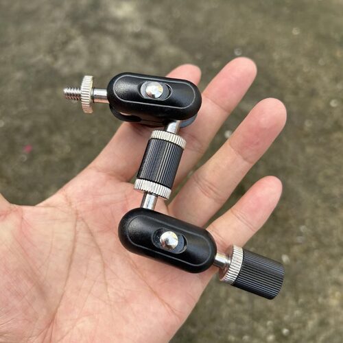1/4万向豌豆荚三脚架配件替换头手机支架转接头360度相机花生夹