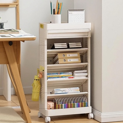 可移动桌边书架书本置物架