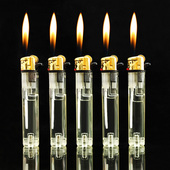 创意充气打火机超市热卖 新款 迷你透明砂轮椭圆柱明火打火机个性