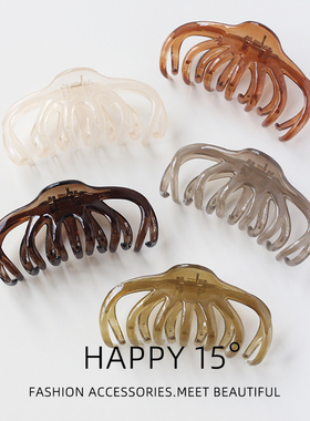 发量多抓夹女大号发夹法式复古发抓后脑勺盘发鲨鱼夹网红2024新款