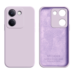 逸圣适用于vivo Y100手机壳液态硅胶Y100t新款草紫色保护套y100i长续航版镜头全包防摔V2313A亲肤磨砂男女壳