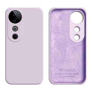 逸圣适用于vivo S19手机壳草紫色新款S19Pro内衬植绒液态硅胶V2364A镜头防摔保护套V2362A男女纯色软壳