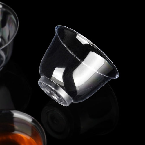 一次性60ml品茶杯家用待客茶杯透明塑料小酒杯硬质航空杯子耐高温