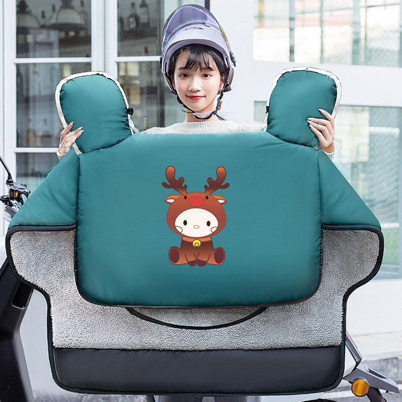 电动摩托车挡风被冬季加绒加厚电瓶车防水电车四季通用防风罩冬款