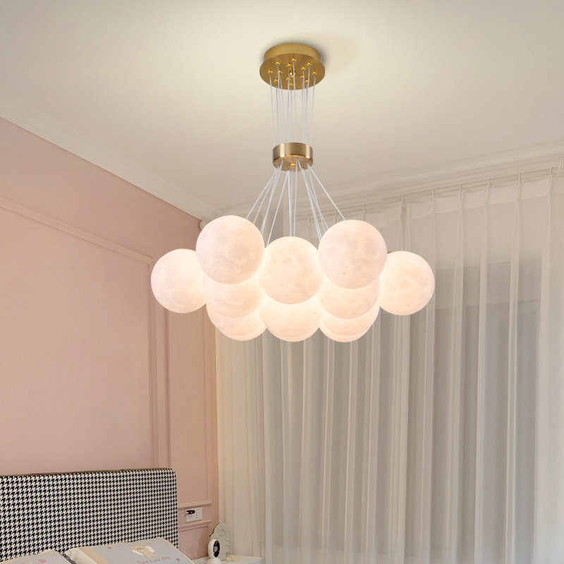 铭琢网红月球吊灯客厅卧室餐厅