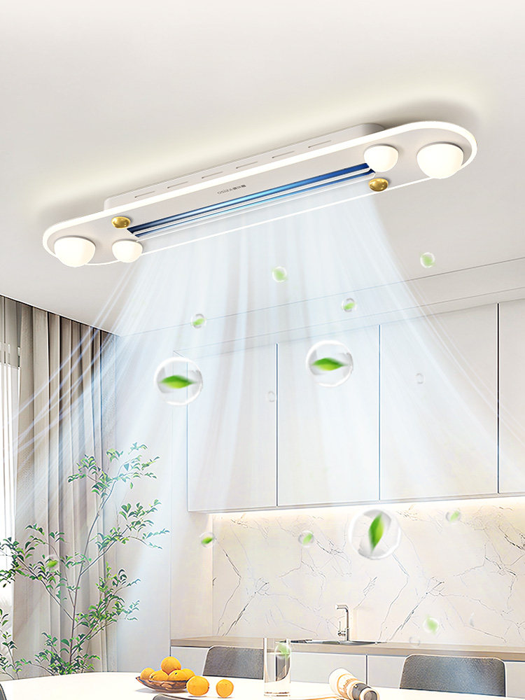 无叶扇灯2025新型餐厅吊扇灯餐厅主灯高端餐桌吸顶灯中山灯