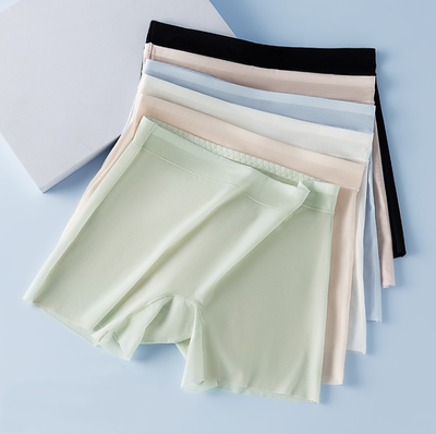 Ladies Safety Boxer Shorts Ice Silk Anti Chafing Knickers