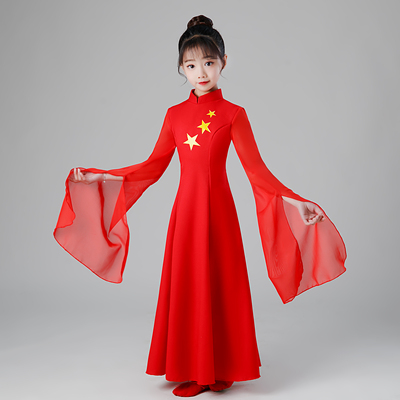 新款六一儿童大合唱演出服中小学生爱国主题歌唱朗诵古筝演出服装