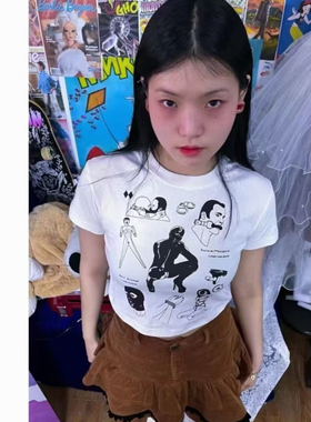 哥谭往事 昆汀叙事 but i am a creep 210克纯棉yk2短袖