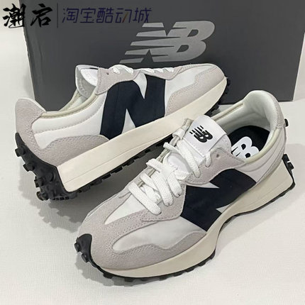 NewBalance NB327系列灰白复古男女增高低帮休闲跑步鞋 MS327FE