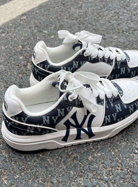 MLB Chunky Liner 24SS 老花板鞋男女同款 海军蓝3ASXCLD4N-50NYS