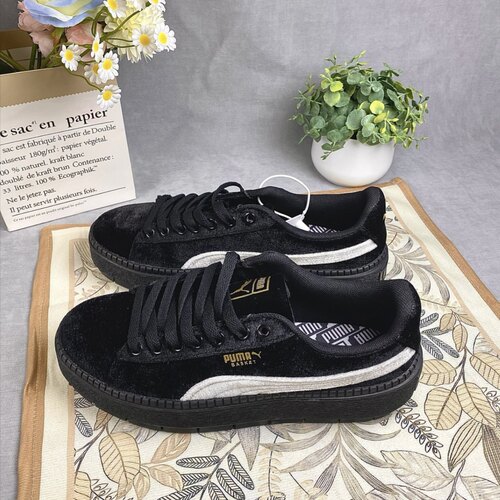 PUMA彪马 Platform 舒适百搭 耐磨 低帮 板鞋 女款 黑色406752-01