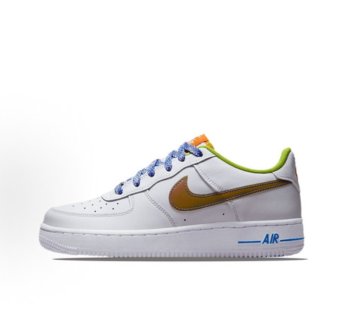 Nike Air Force 1 AF1 GS白绿蓝女子低帮空军DQ7767-100江苏CLY仓