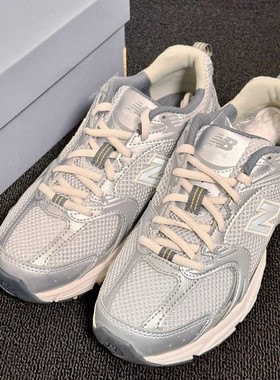 New Balance NB 530千禧轻便低帮跑步鞋 男女同款 浅灰色MR530KMW