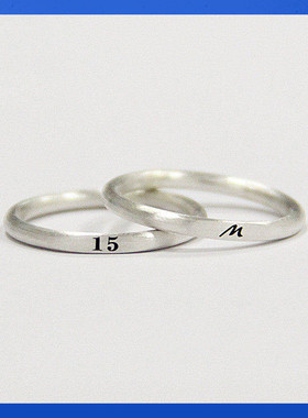 熊老三情侣足银原创设计刻字