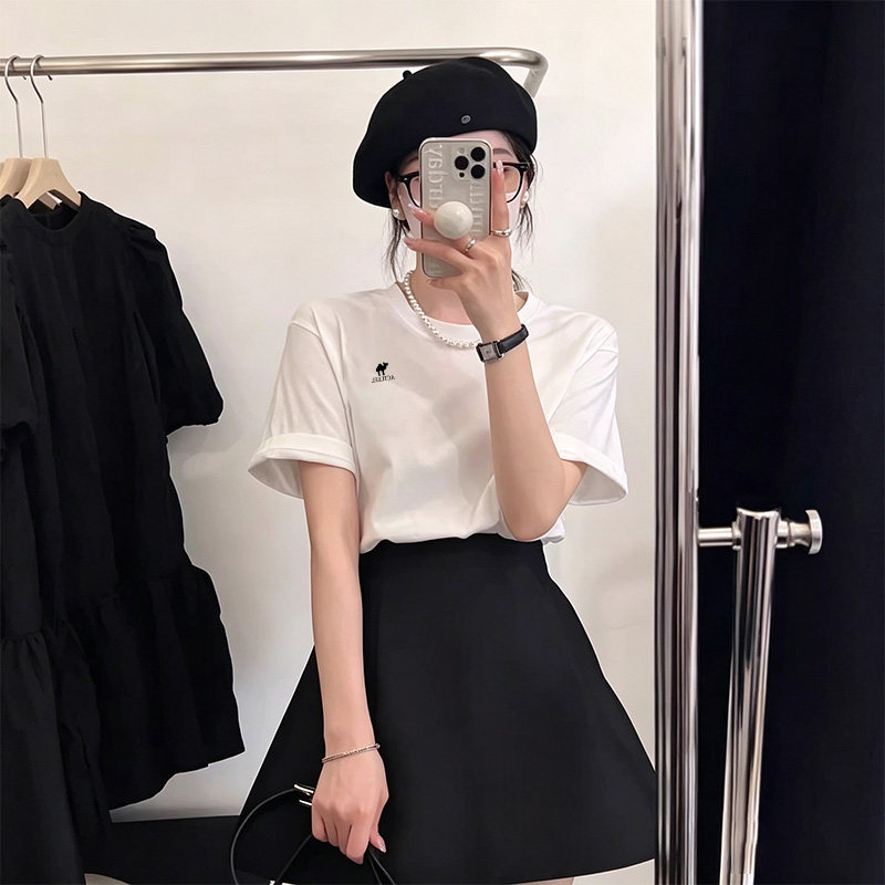 骆驼夏季新款女装T恤纯棉短袖
