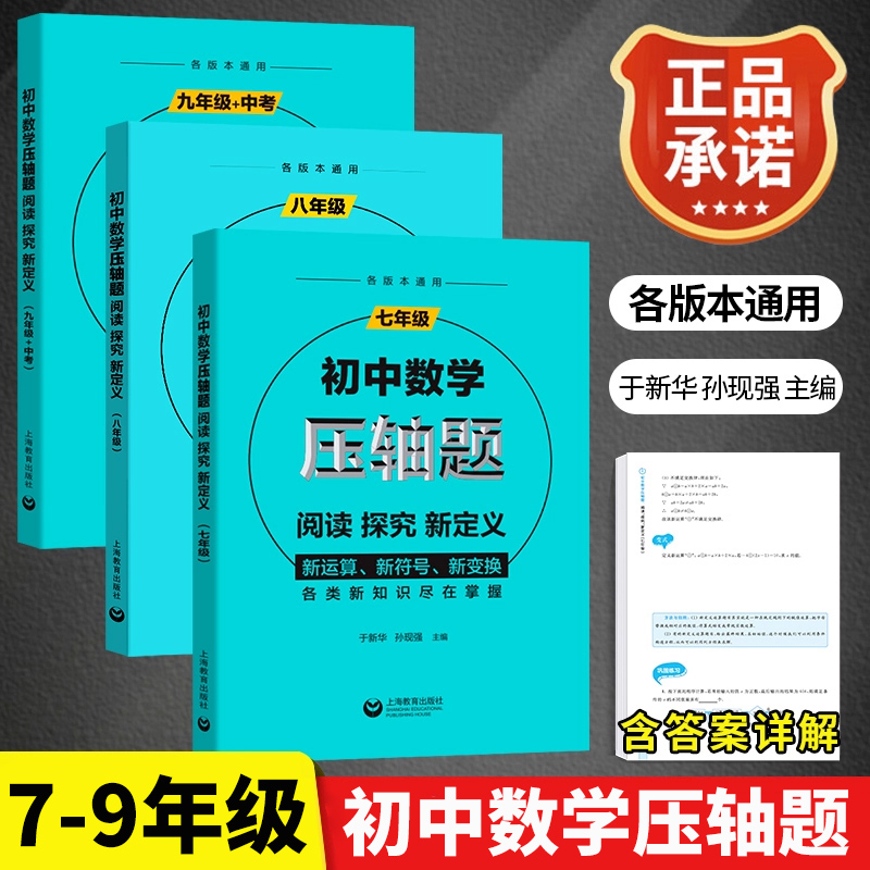 初中数学压轴题7-9年级版本通用