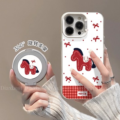 适用华为mate70手机彩银支架壳