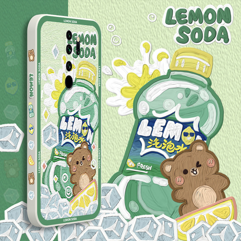 红米9a春秋小清新redmi9饮料可乐雪碧ins侧边图个性卡通情侣潮redmi