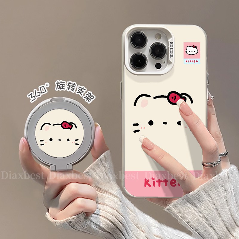 适用红米Note14手机彩银支架壳