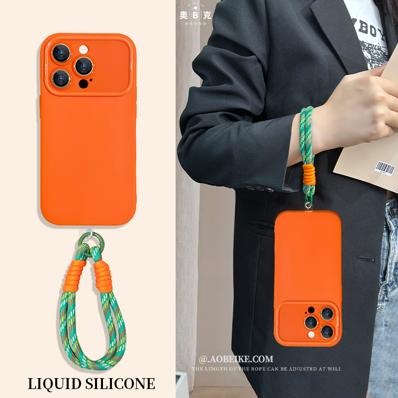 适用于苹果15pro手机壳15新款肤感防指纹iPhone15Pro纯色11简约14高级感日韩12promax挂绳13大视窗15plus男女