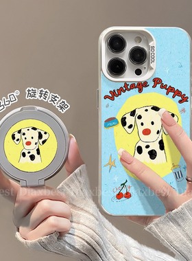 蓝色复古适用红米note14手机壳redmi新款13pro旋转支架NOTE12PRO磨砂彩银nt11/109防摔支点turbo3全包13r女9a