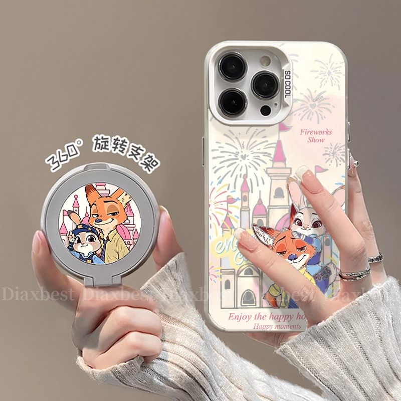 适用红米Note14手机彩银支架壳