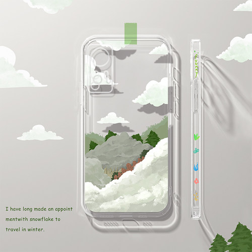 红米k50至尊版-直边透明壳-春季