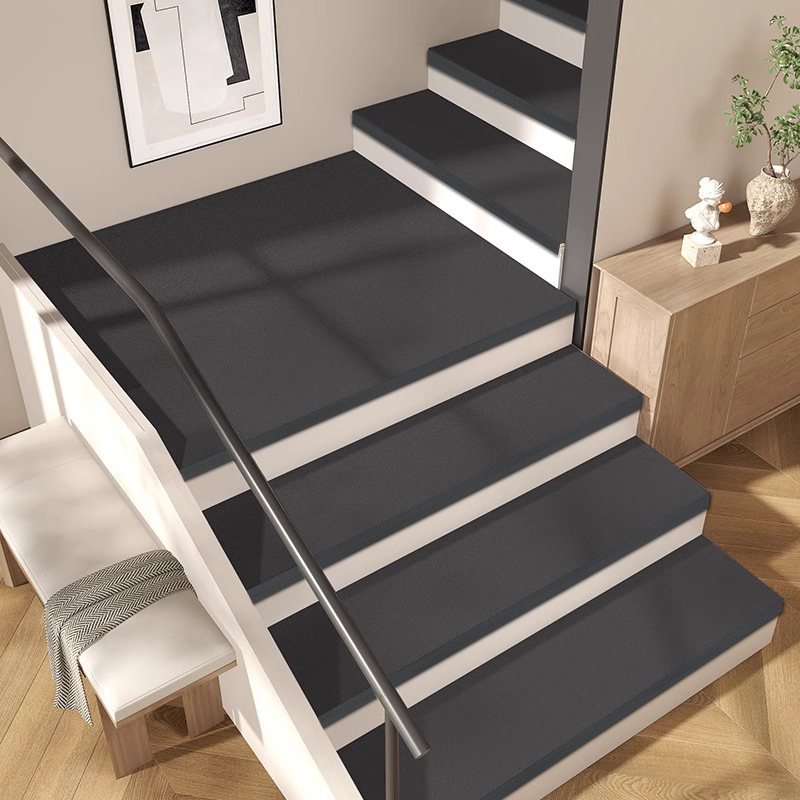 乳胶硅隔音降噪楼梯踏步垫防水防滑免洗地垫免胶自粘台阶定制地毯