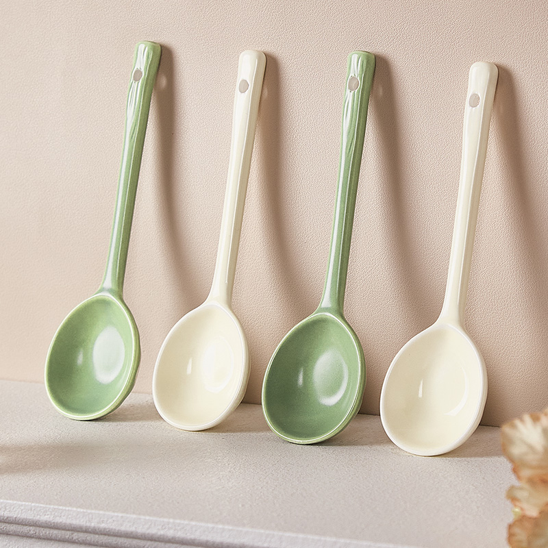 奶油风陶瓷勺子高颜值ins风