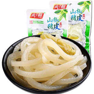 重庆特产泡椒山椒猪皮26g 10包即食辣零食小吃卤味熟食真空包装