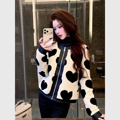 黑白撞色外套2025新款今年流行