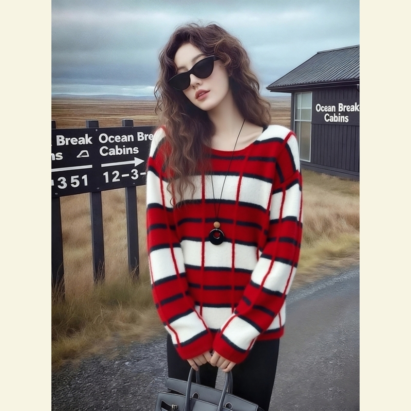 巨好看轻熟小众不撞款条纹针织衫