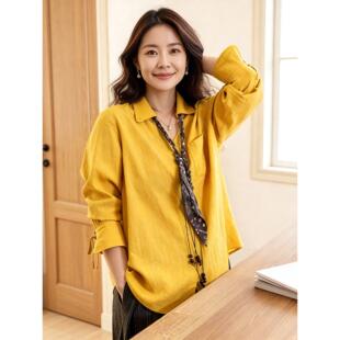 黄色衬衣女高级感轻奢减龄洋气春款2026新款小衫韩系炸街甜辣上衣