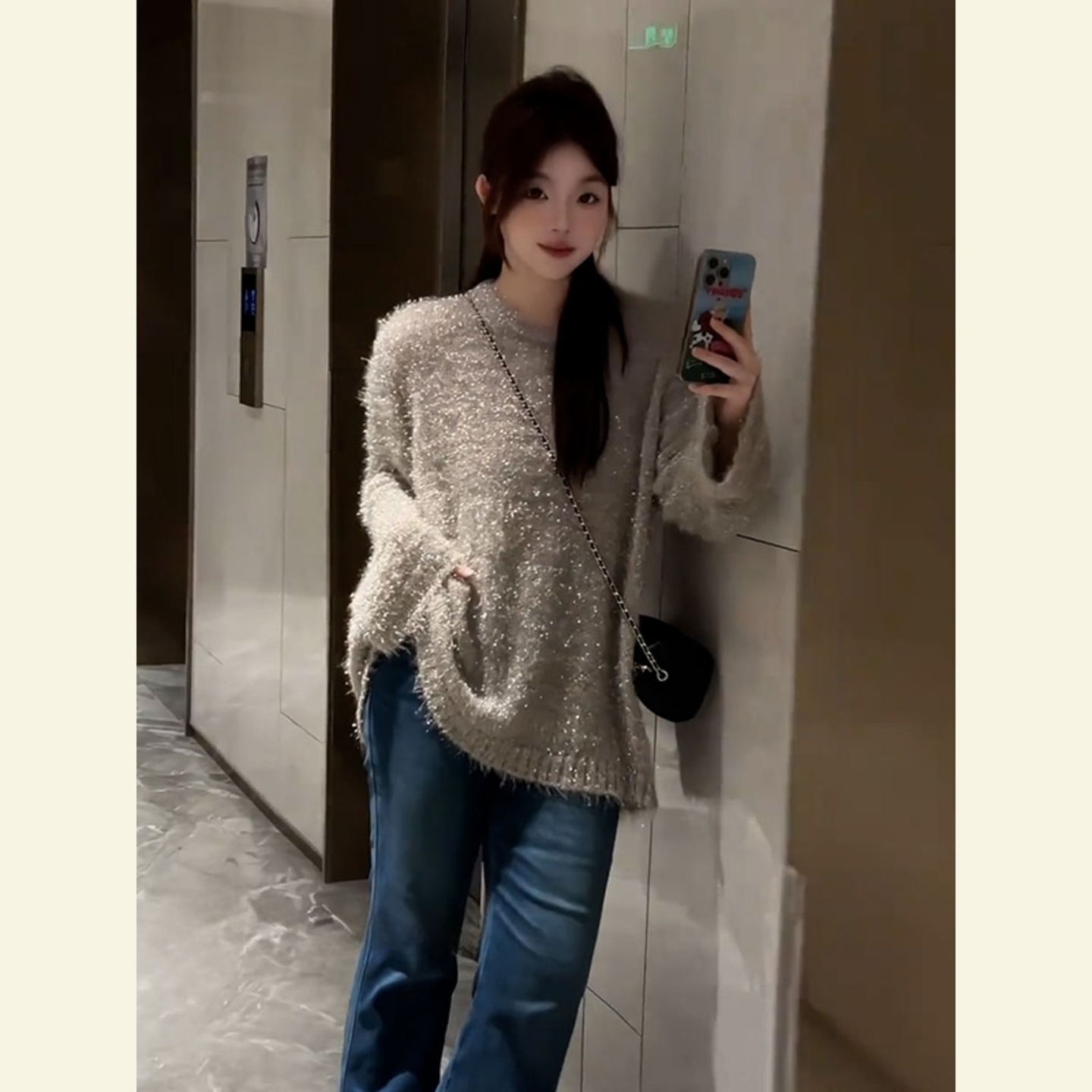 慵懒风上衣韩系气质松弛感毛衣