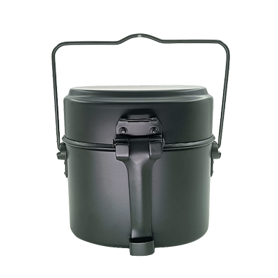 铝制德式单兵饭盒户外野营便携炊具野外79式多功能吊锅德军饭盒