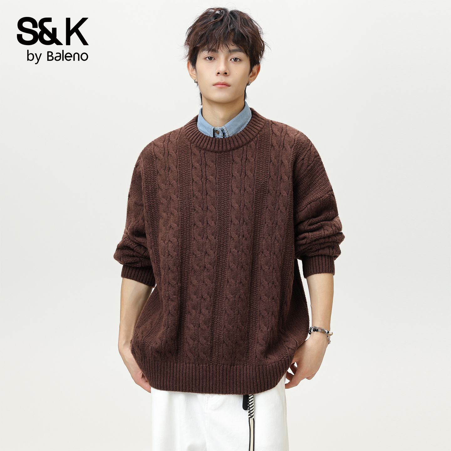 班尼路SK慵懒风针织毛线衣