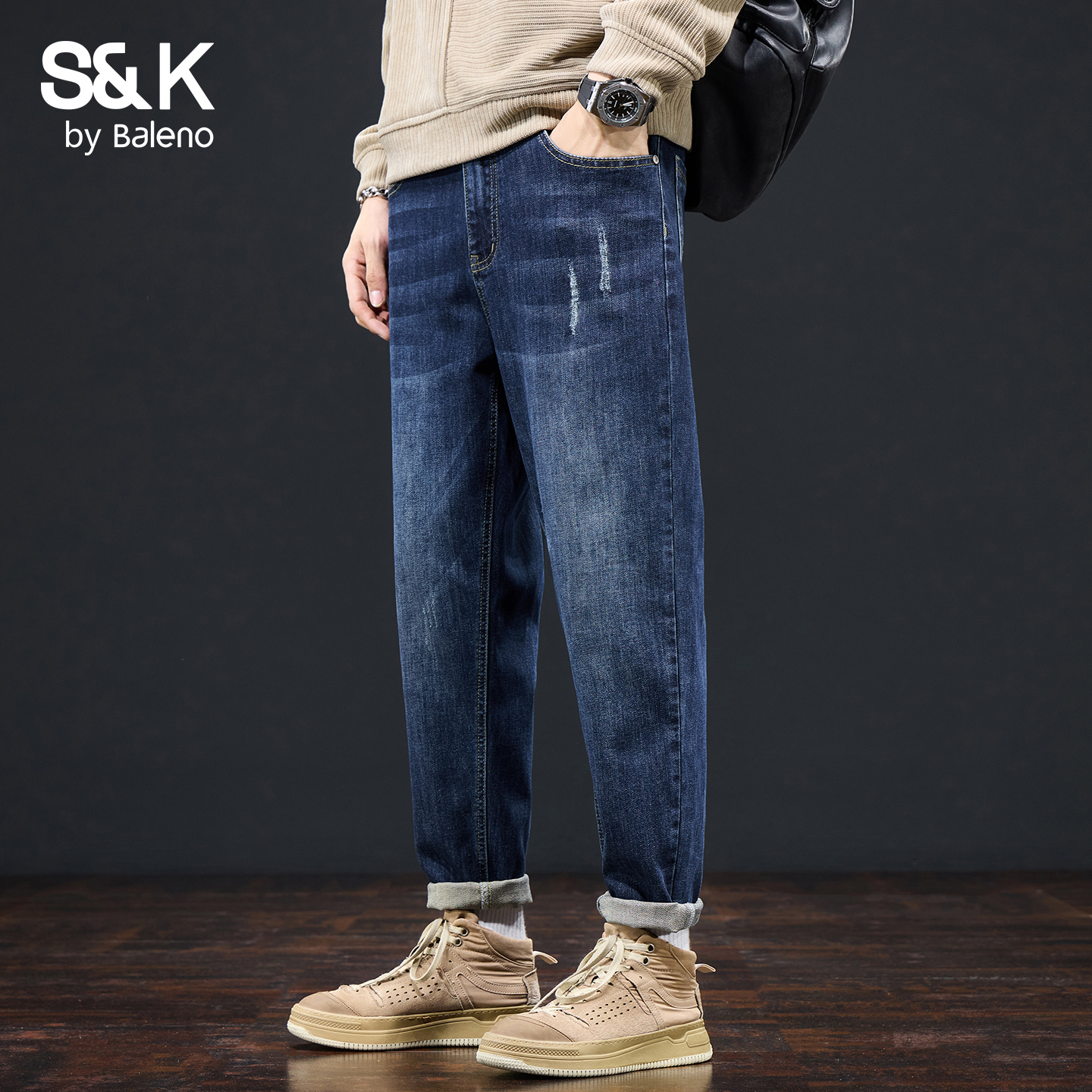 班尼路SK牛仔裤男士秋季新款百搭